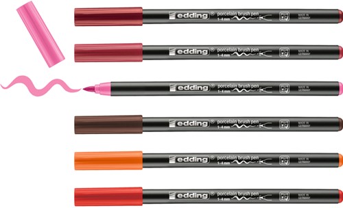 Brushpen edding 4200 porselein warme kleuren 6 Stuk-2