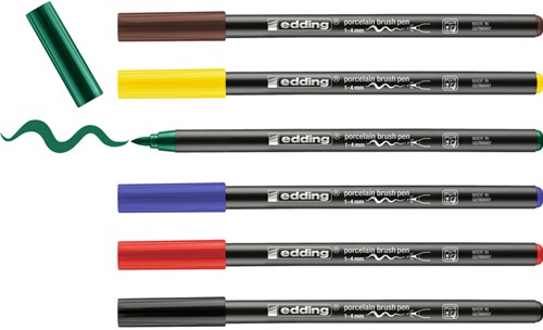 Brushpen edding 4200 porselein assorti 6 Stuk-2