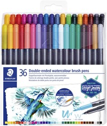 Brushpen Staedtler 3001 marsgr duo 0.5-6mm ass 36 Stuk