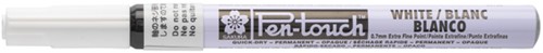 Viltstift Sakura Pentouch extra fijn wit 1 Stuk