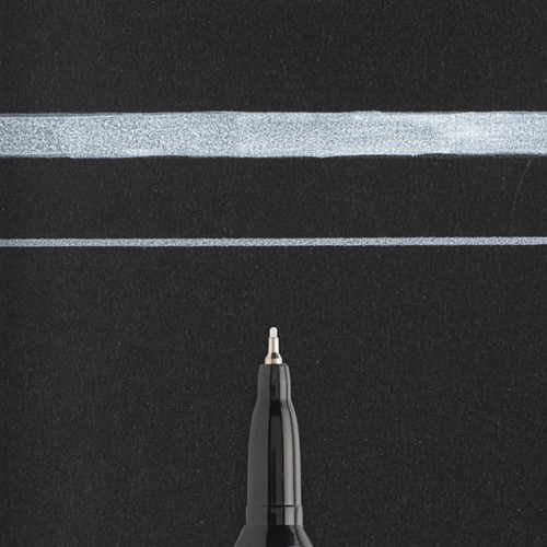 Viltstift Sakura Pentouch extra fijn wit 1 Stuk-3