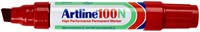 Viltstift Artline 100 schuin 7.5-12mm rood 1 Stuk