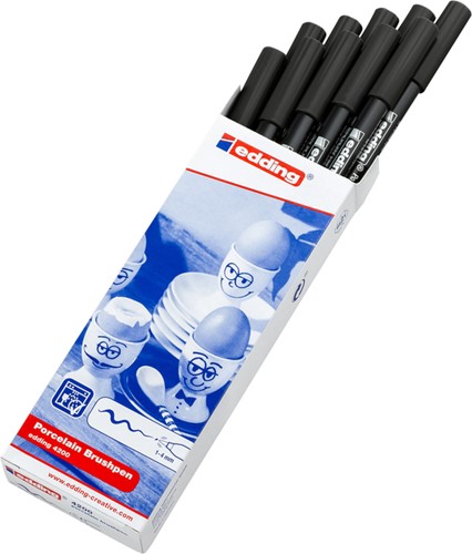 Brushpen edding 4200 porselein zwart 1 Stuk-2