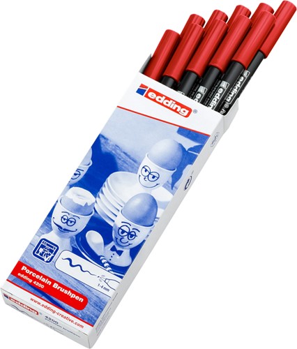 Brushpen edding 4200 porselein rood 1 Stuk-2