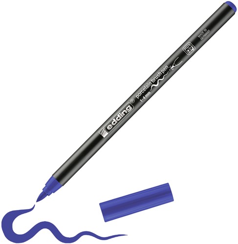 Brushpen edding 4200 porselein blauw 1 Stuk-1