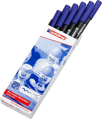 Brushpen edding 4200 porselein blauw 1 Stuk-2