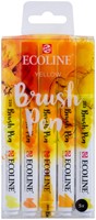 Brushpen Talens Ecoline set 5 stuks geel 5 Stuk-3