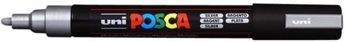 Paintmarker Uni POSCA PC5M M zilver 1 Stuk