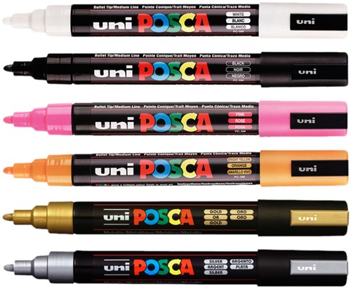 Paintmarker Uni POSCA PC5M medium zilver-3