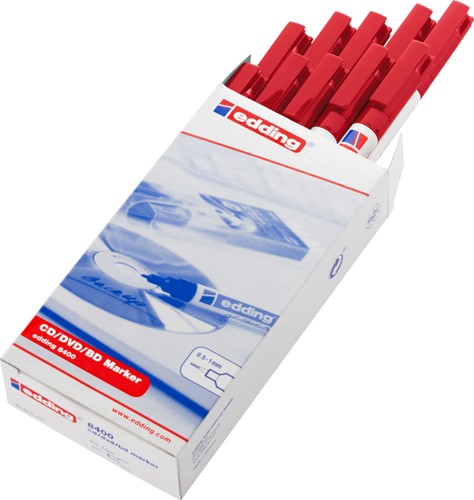 Cd marker edding 8400 rond 0.5-1.0mm rood-1