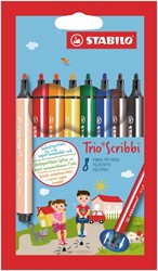 Viltstift STABILO Trio Scribbi 368/8 8st assorti 8 Stuk