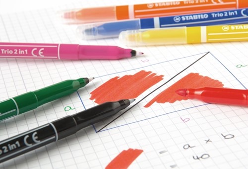 Viltstift STABILO Trio 2 in 1 223/10 10st assorti 10 Stuk-1