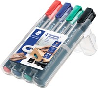Viltstift Staedtler Lumocolor 350 schuin 2-5mm ass 4 Stuk-2