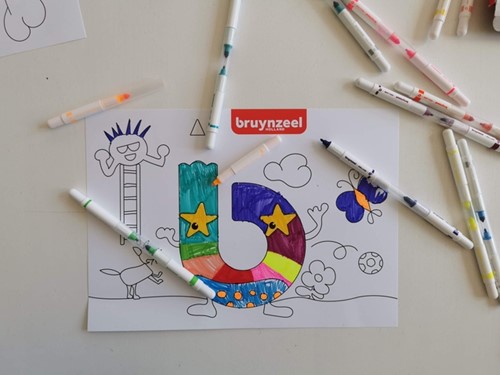 Viltstift Bruynzeel Kids Twin Point 20 kleuren 20 Stuk-1