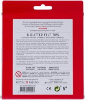 Viltstift Bruynzeel Kids set 6 glitterkleuren 6 Stuk-3