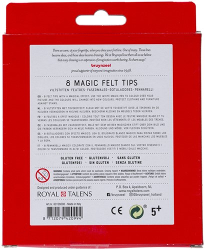 Viltstift Bruynzeel Kids Magic set 8 kleuren 8 Stuk-3