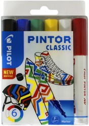 Verfstift PILOT Pintor classic F assorti 6 Stuk