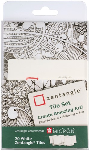 Tekenset Sakura Zentangle set 20 patronen wit 20 Stuk