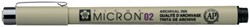 Fineliner Sakura Pigma Micron 02 0.3mm zwart