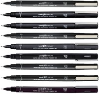 Fineliner Uni-ball Pin 0.1mm zwart 1 Stuk-2