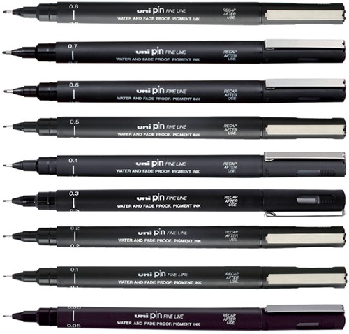Fineliner Uni-ball Pin 0.05mm zwart 1 Stuk-2