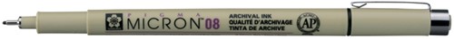 Fineliner Sakura Pigma Micron 08 0.5mm zwart 1 Stuk-2