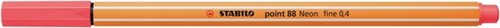 Fineliner STABILO point 88/040 F neon rood 1 Stuk-2