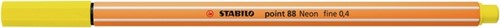 Fineliner STABILO point 88/024 F neon geel 1 Stuk-2