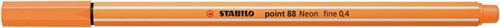 Fineliner STABILO point 88/054 F neon oranje 1 Stuk-2