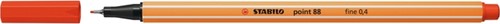 Fineliner STABILO point 88/40 fijn rood