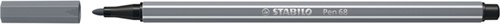 Viltstift STABILO Pen 68/96 medium donkergrijs