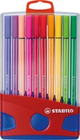 Viltstift STABILO Pen 68/20 rood/blauw etui M 20st 20 Stuk