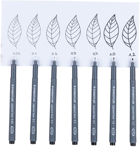 Fineliner Staedtler Pigment 308 zwart 0.5mm-6
