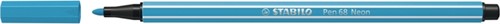 Viltstift STABILO Pen 68/031 medium neon blauw