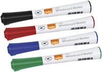 Whiteboardmarker Nobo glide rond 1mm ass 4 Stuk