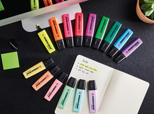 Markeerstift STABILO BOSS Original 70/4 pastel assorti etui à 4 stuks-10