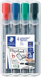 Viltstift Staedtler 356 flipover rond 2mm ass 4 Set