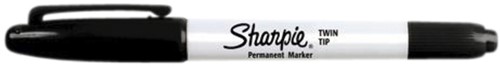 Viltstift Sharpie Twin tip UF en F zwart 1 Stuk-2