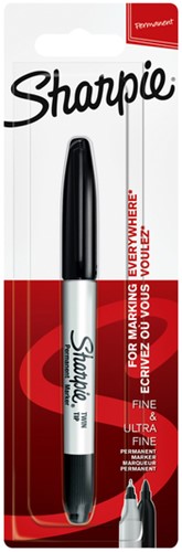 Viltstift Sharpie Twin tip UF en F zwart 1 Stuk