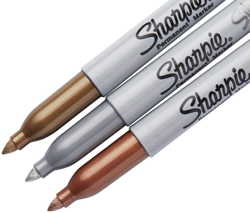 Viltstift Sharpie F metallic assorti 3 Stuk-3