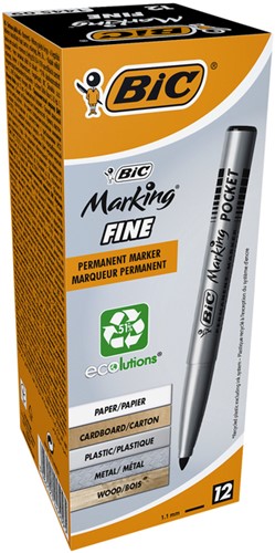 Viltstift Bic 1445 ecolutions rond F zwart 1 Stuk