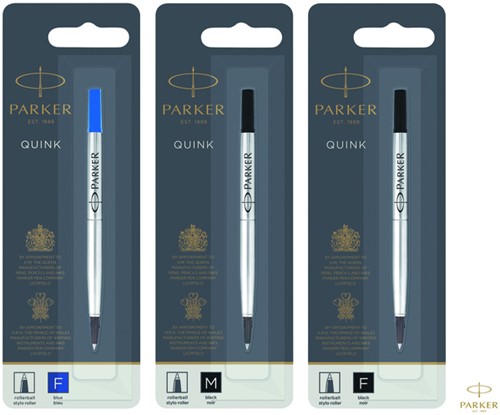 Rollerpenvulling Parker Quink F blauw 1 Stuk-2