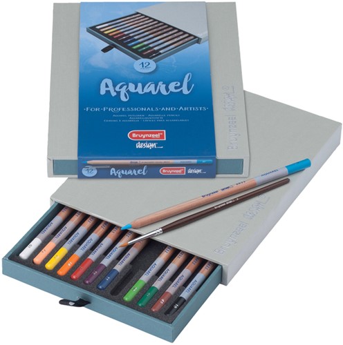 Kleurpotl Bruynzeel 8835 Design aquarel 12st ass 12 Stuk