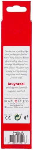 Grafietpotlood Bruynzeel HB met gum grijs-3