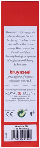 Grafietpotlood Bruynzeel Burotek 3B grijs 1 Stuk-3