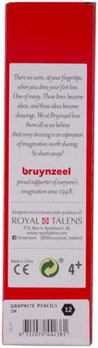 Grafietpotlood Bruynzeel Burotek H grijs 1 Stuk-3