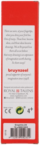 Grafietpotlood Bruynzeel Burotek 2H grijs 1 Stuk-3