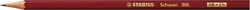 Potlood STABILO Schwan rood 306 HB