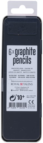 Grafietpotlood Bruynzeel Burotek blik 6 hardheden 6 Stuk-3