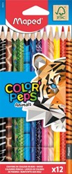 Kleurpotlood Maped ColorPeps Animals 12 kleuren 12 Stuk